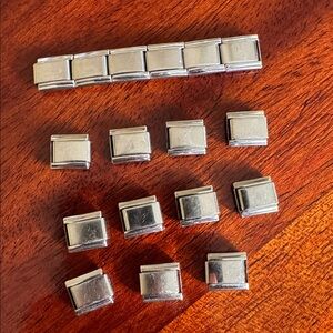 🩶Set of 17 vintage UD Italy stainless steel Italian bracelet charms.